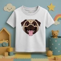Happy Pug Funny Tongue Toddler T-Shirt thumb 3