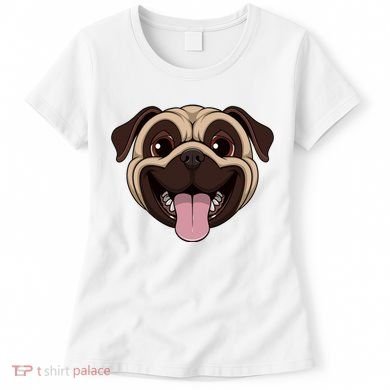 Happy Pug Funny Tongue Women's T-Shirt