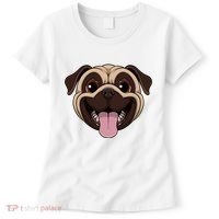 Happy Pug Funny Tongue Women's T-Shirt thumb 0