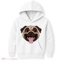 Happy Pug Funny Tongue Kids Hoodie thumb 0