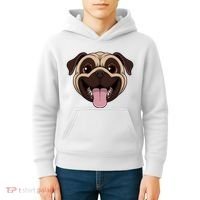 Happy Pug Funny Tongue Kids Hoodie thumb 4