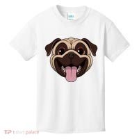 Happy Pug Funny Tongue Kids T-Shirt thumb 0