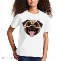 Happy Pug Funny Tongue Kids T-Shirt thumb 2