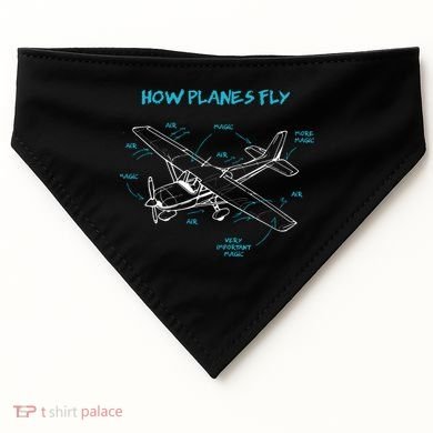 How Planes Fly Funny Aviation Gift RC Plane Pilot USA-Made Doggie Bandana