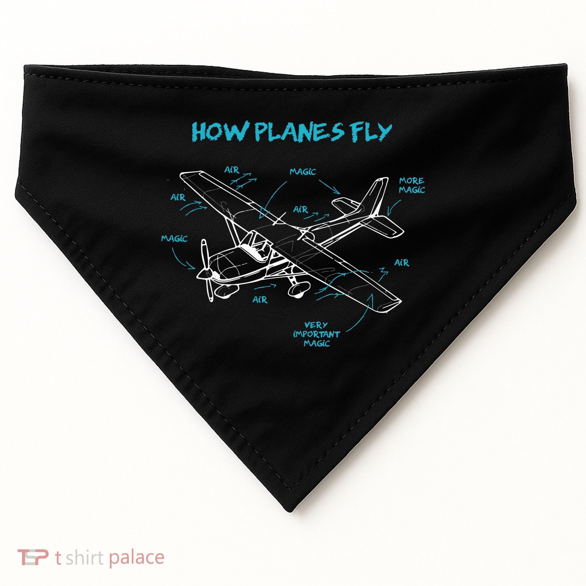 How Planes Fly Funny Aviation Gift RC Plane Pilot USA-Made Doggie Bandana