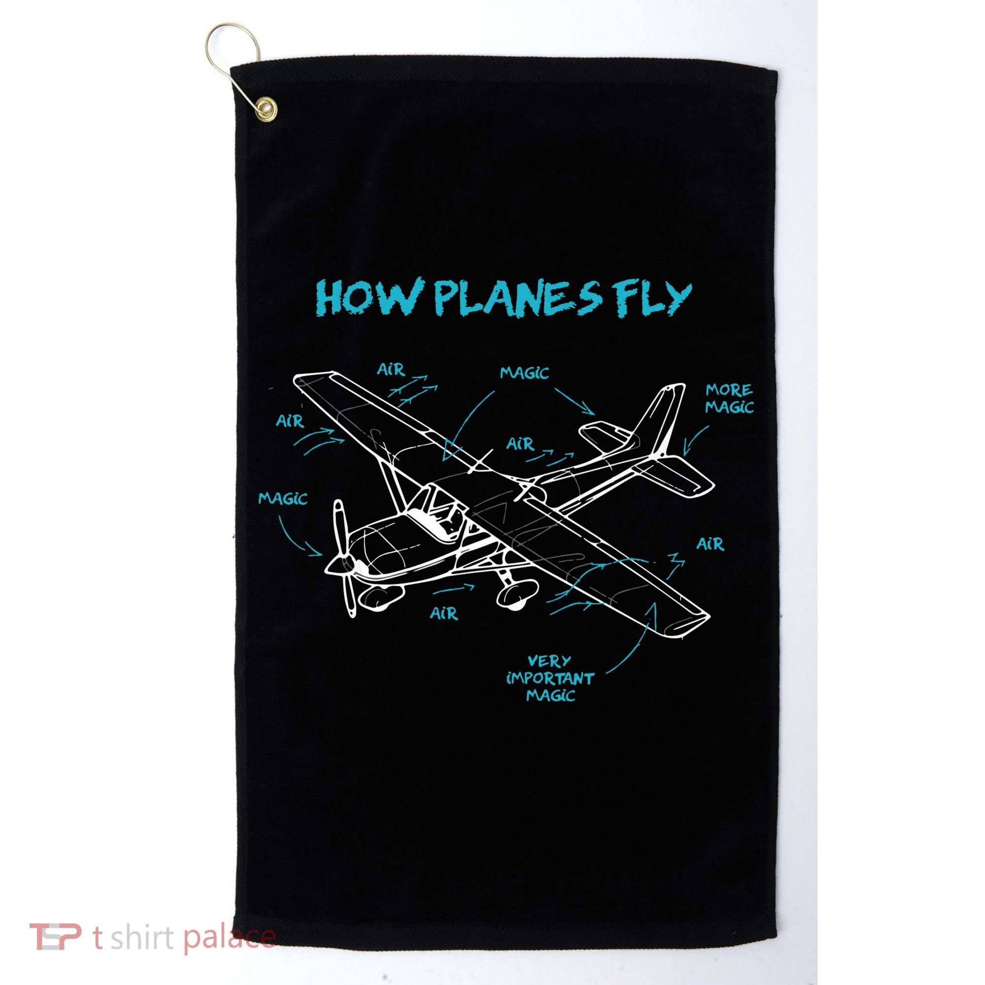 How Planes Fly Funny Aviation Gift RC Plane Pilot Golf Towel