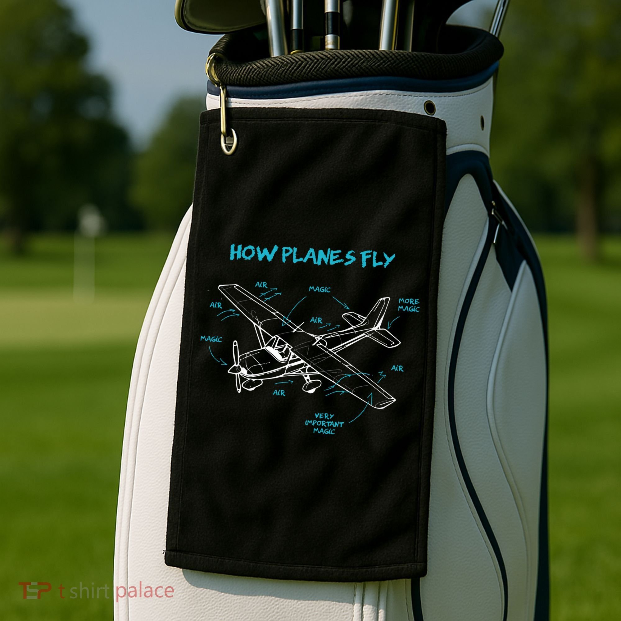 How Planes Fly Funny Aviation Gift RC Plane Pilot Golf Towel
