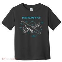 How Planes Fly Funny Aviation Gift RC Plane Pilot Toddler T-Shirt thumb 0