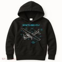 How Planes Fly Funny Aviation Gift RC Plane Pilot Kids Hoodie thumb 0