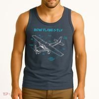 How Planes Fly Funny Aviation Gift RC Plane Pilot Tank Top thumb 3
