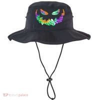 Halloween Pumpkin Green Orange Purple Tie Dye Face Bucket Hat thumb 0