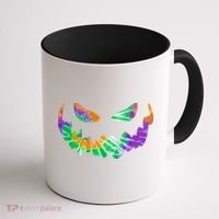 Halloween Pumpkin Green Orange Purple Tie Dye Face Coffee Mug thumb 1