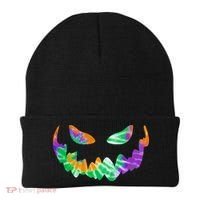 Halloween Pumpkin Green Orange Purple Tie Dye Face Beanie thumb 0