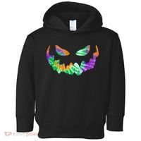 Halloween Pumpkin Green Orange Purple Tie Dye Face Toddler Hoodie thumb 0