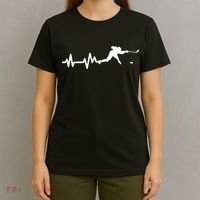 Hockey Player Heartbeat Ice Hockey Gift Meaningful Gift T-Shirt thumb 4