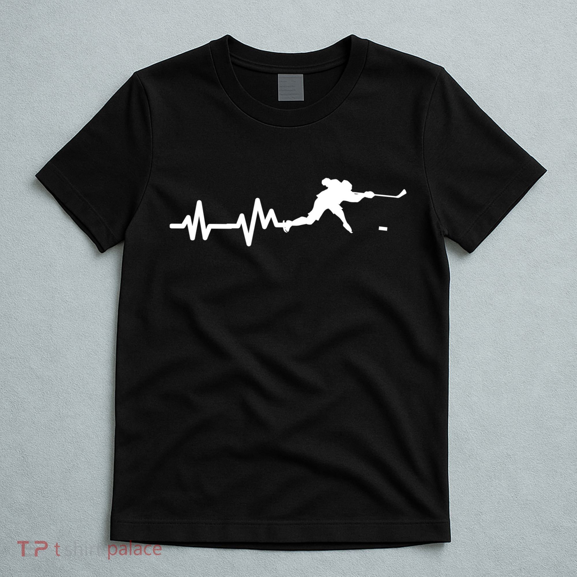 Hockey Player Heartbeat Ice Hockey Gift Meaningful Gift T-Shirt