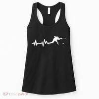Hockey Player Heartbeat Ice Hockey Gift Meaningful Gift Women's Tank Top thumb 0