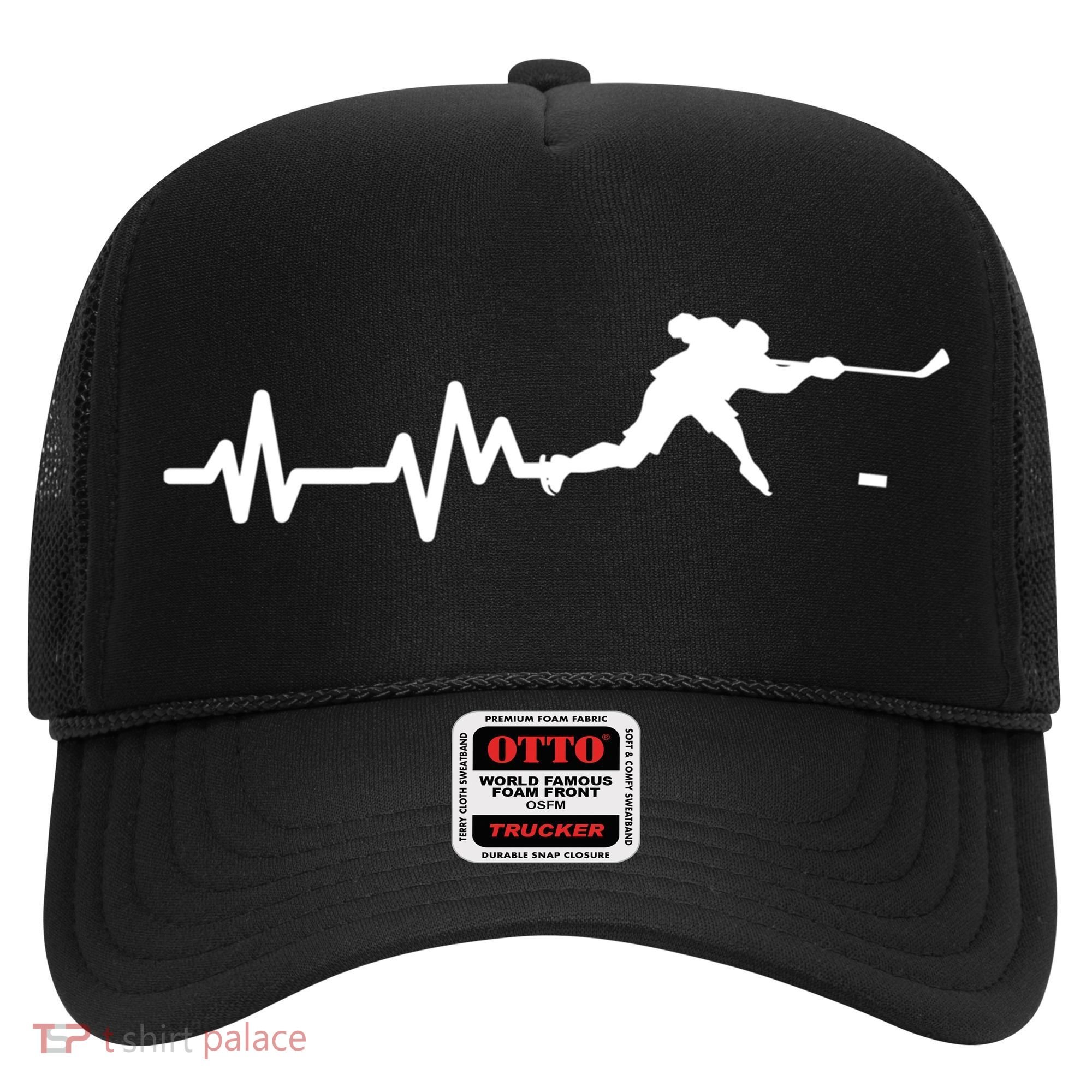 Hockey Player Heartbeat Ice Hockey Gift Meaningful Gift Hat