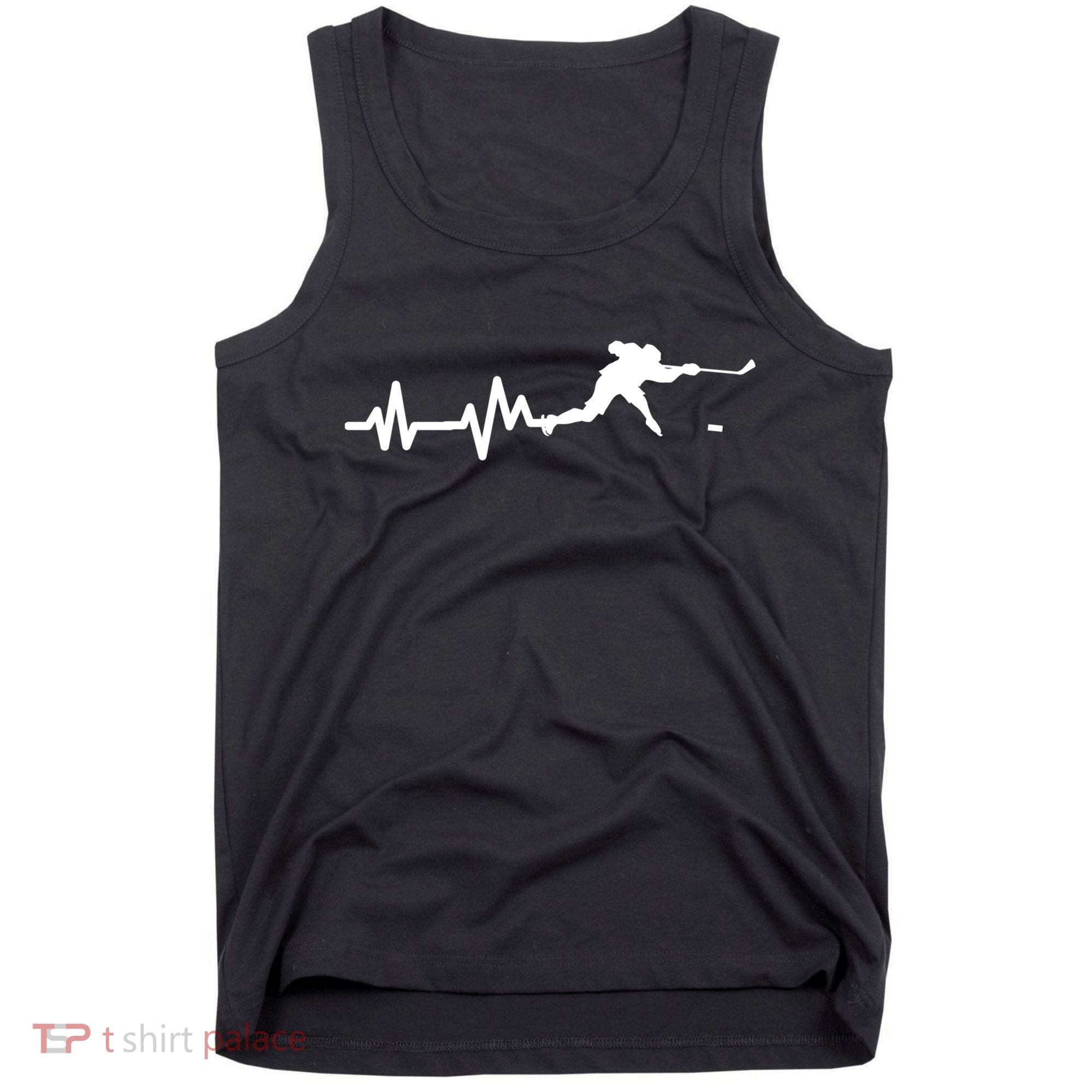 Hockey Player Heartbeat Ice Hockey Gift Meaningful Gift Tank Top