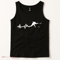 Hockey Player Heartbeat Ice Hockey Gift Meaningful Gift Tank Top thumb 2