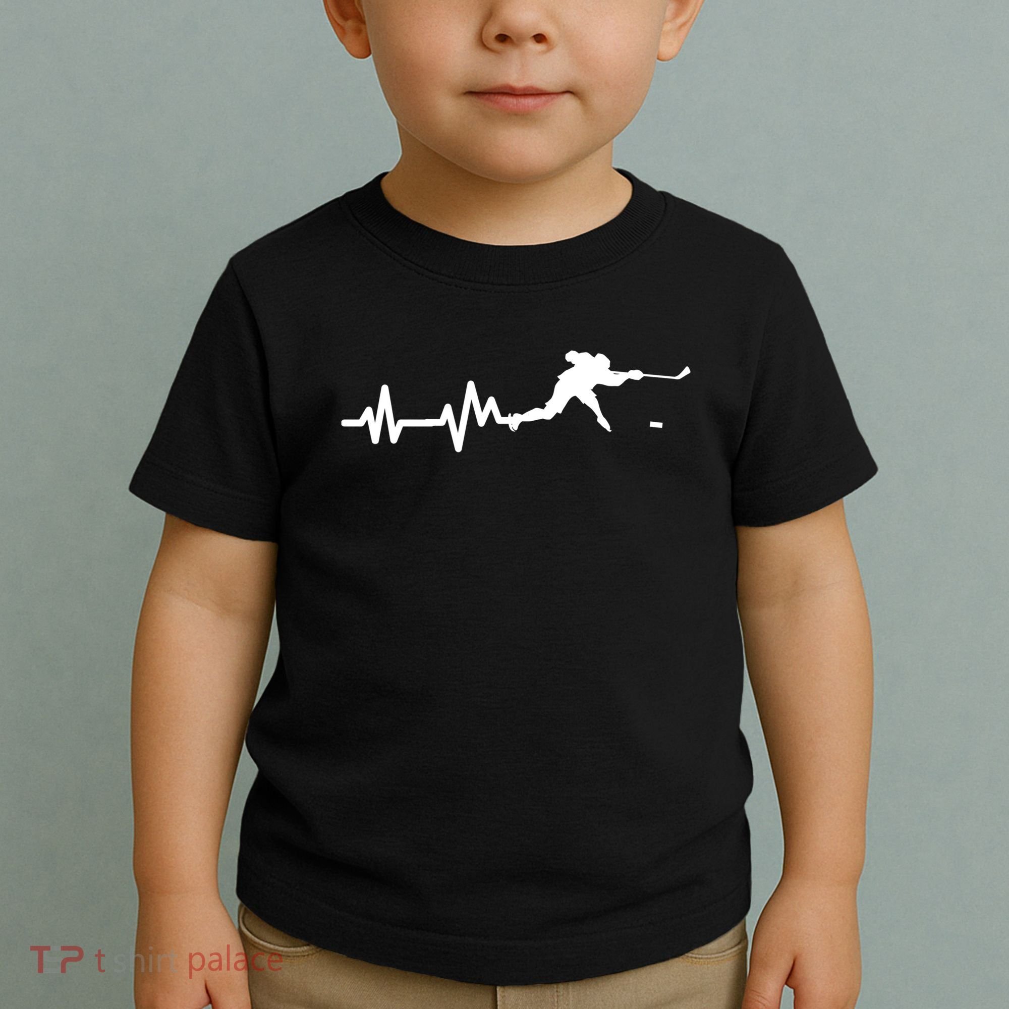 Hockey Player Heartbeat Ice Hockey Gift Meaningful Gift Toddler T-Shirt
