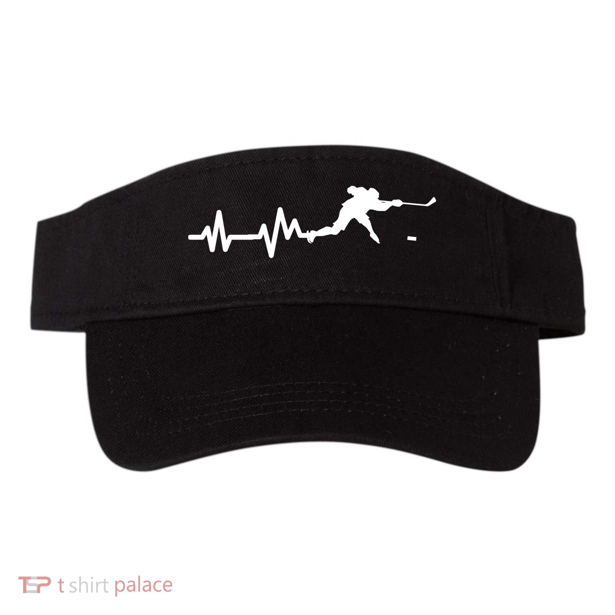 Hockey Player Heartbeat Ice Hockey Gift Meaningful Gift Visor