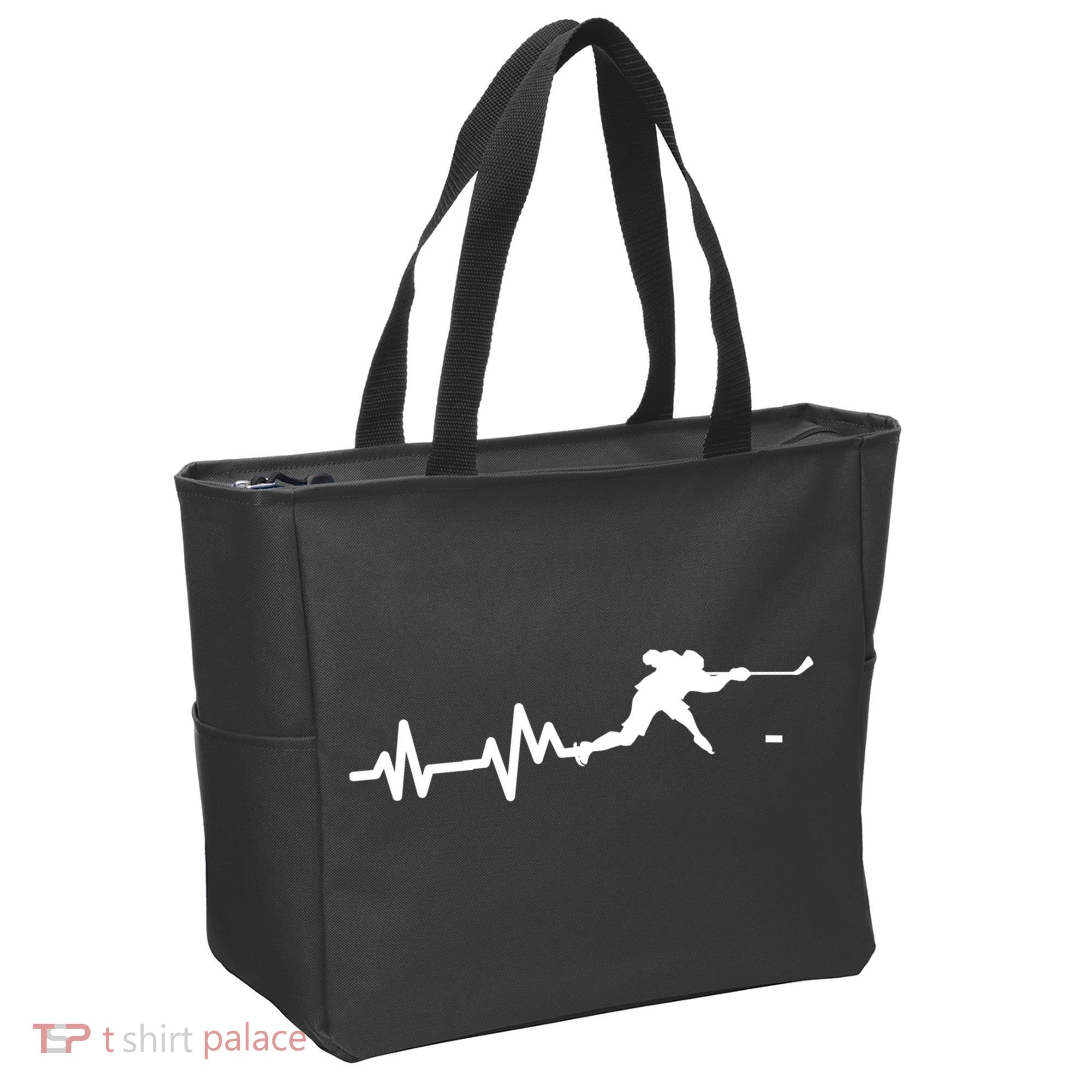 Hockey Player Heartbeat Ice Hockey Gift Meaningful Gift Tote Bag