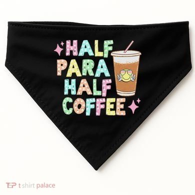 Half Para Half Coffee Groovy Dotted Vintage Teaching USA-Made Doggie Bandana