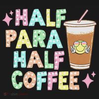 Half Para Half Coffee Groovy Dotted Vintage Teaching T-Shirt thumb 7