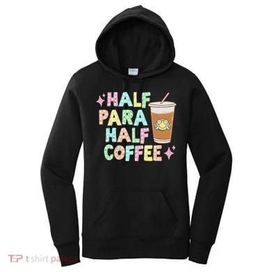 Half Para Half Coffee Groovy Dotted Vintage Teaching Women's Hoodie