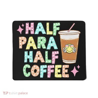 Half Para Half Coffee Groovy Dotted Vintage Teaching Mousepad