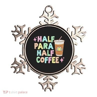 Half Para Half Coffee Groovy Dotted Vintage Teaching Ornament