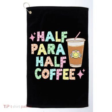 Half Para Half Coffee Groovy Dotted Vintage Teaching Golf Towel