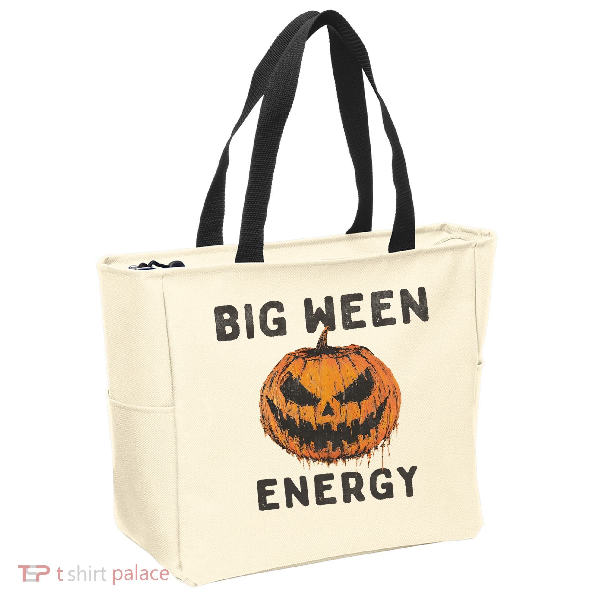 Halloween Pumpkin Head Big Ween Energy Spooky Tote Bag
