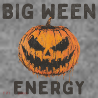 Halloween Pumpkin Head Big Ween Energy Spooky Toddler Hoodie thumb 2