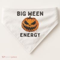 Halloween Pumpkin Head Big Ween Energy Spooky USA-Made Doggie Bandana thumb 0