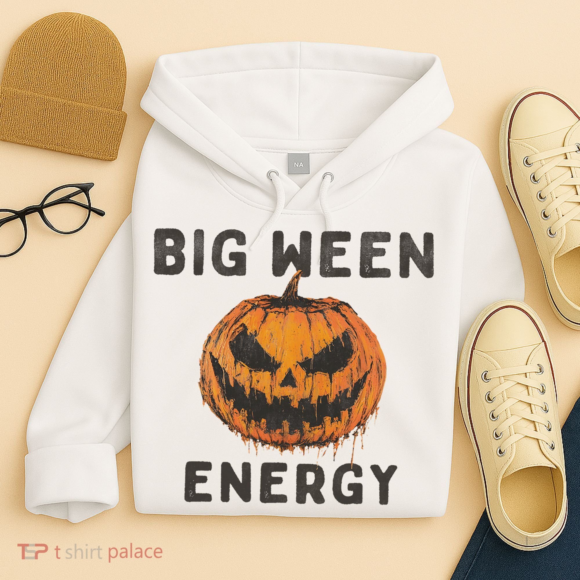 Halloween Pumpkin Head Big Ween Energy Spooky Hoodie