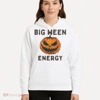 Halloween Pumpkin Head Big Ween Energy Spooky Hoodie thumb 5