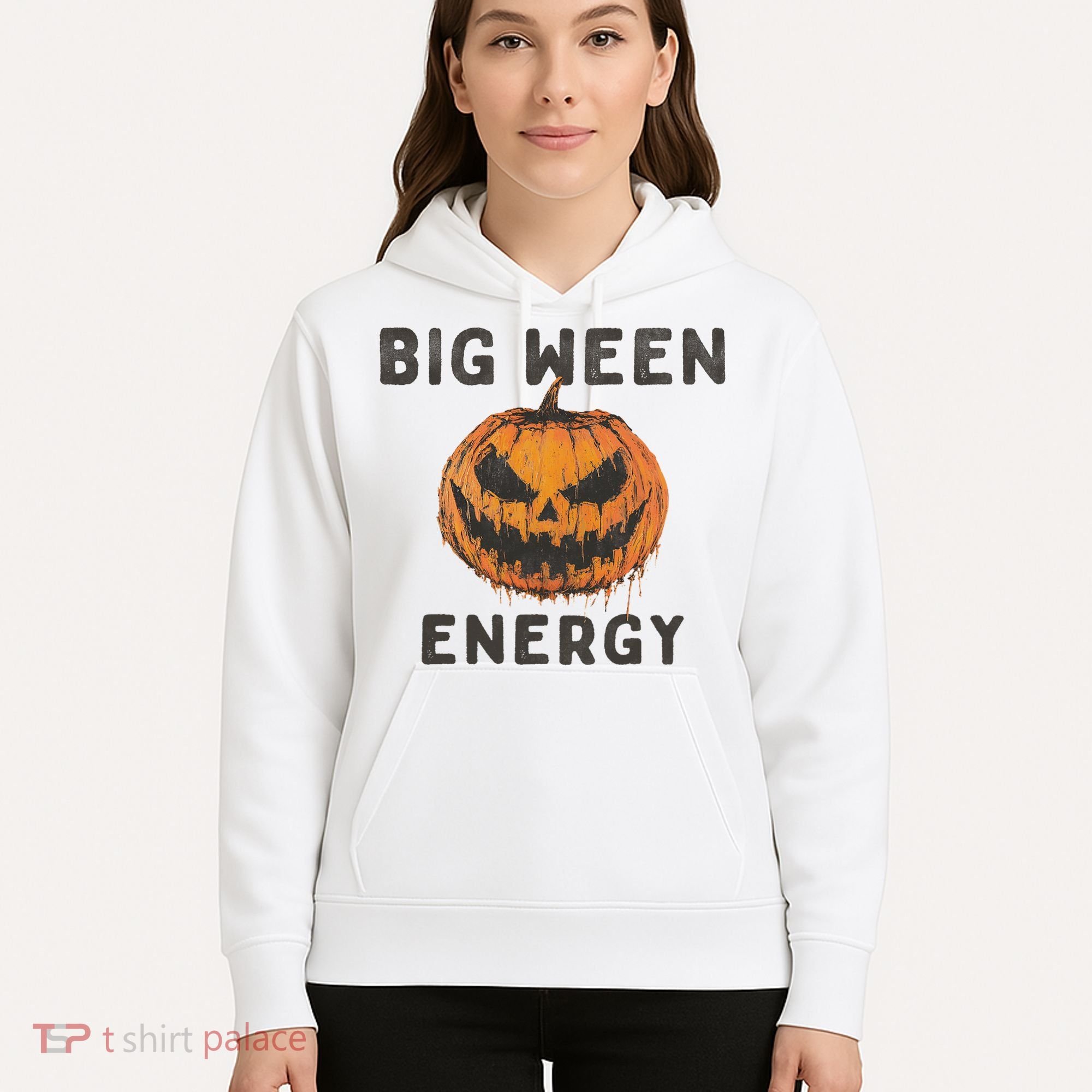 Halloween Pumpkin Head Big Ween Energy Spooky Hoodie