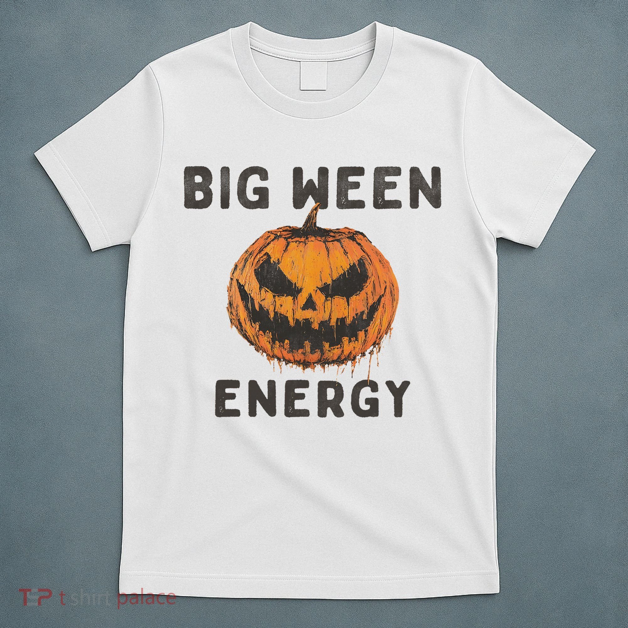 Halloween Pumpkin Head Big Ween Energy Spooky T-Shirt