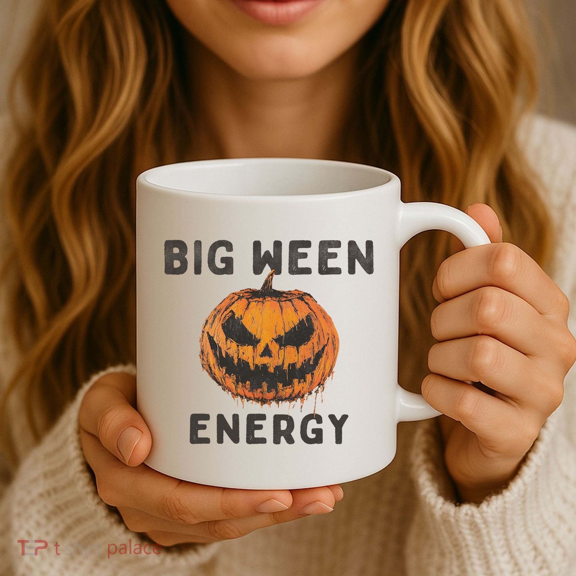 Halloween Pumpkin Head Big Ween Energy Spooky Coffee Mug