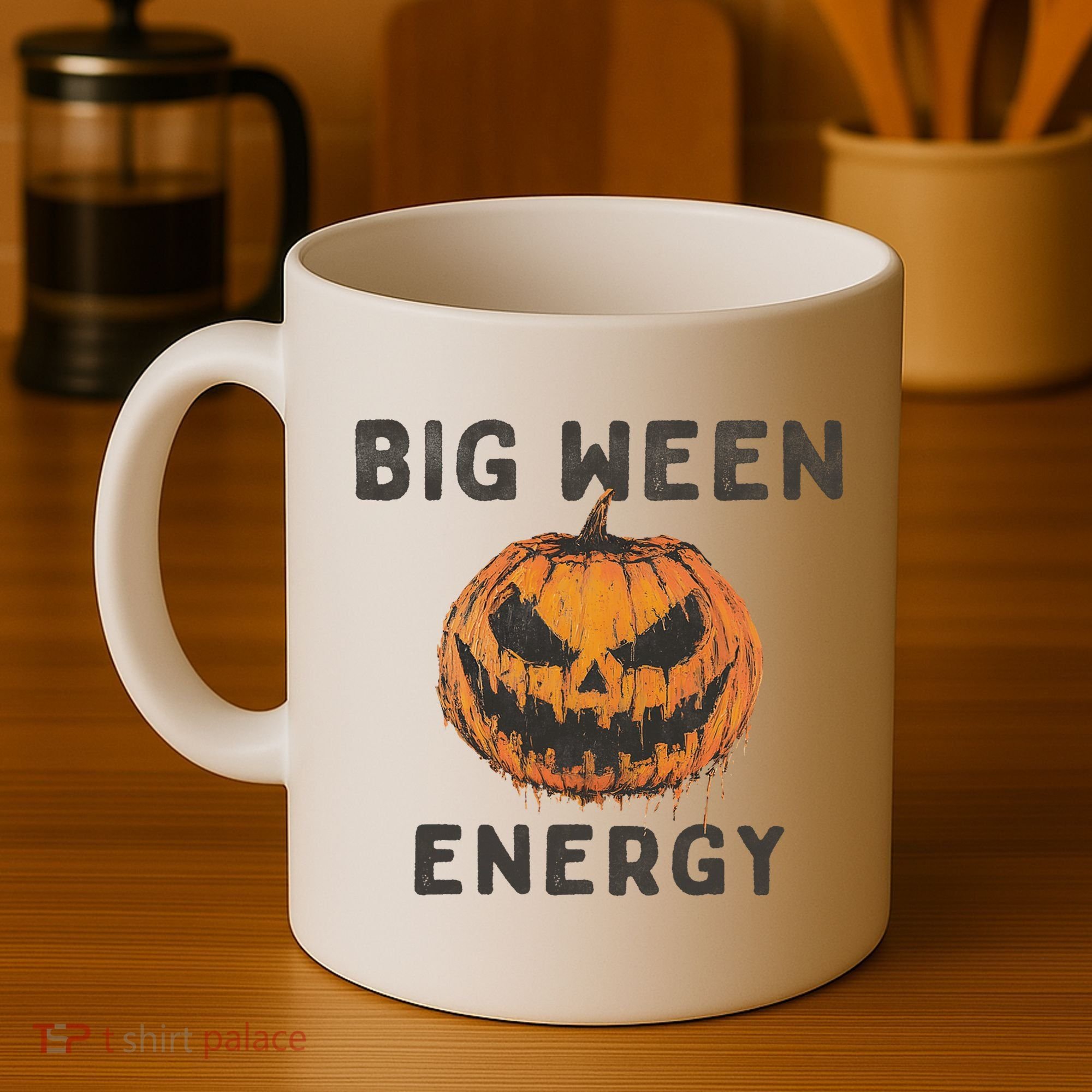 Halloween Pumpkin Head Big Ween Energy Spooky Coffee Mug