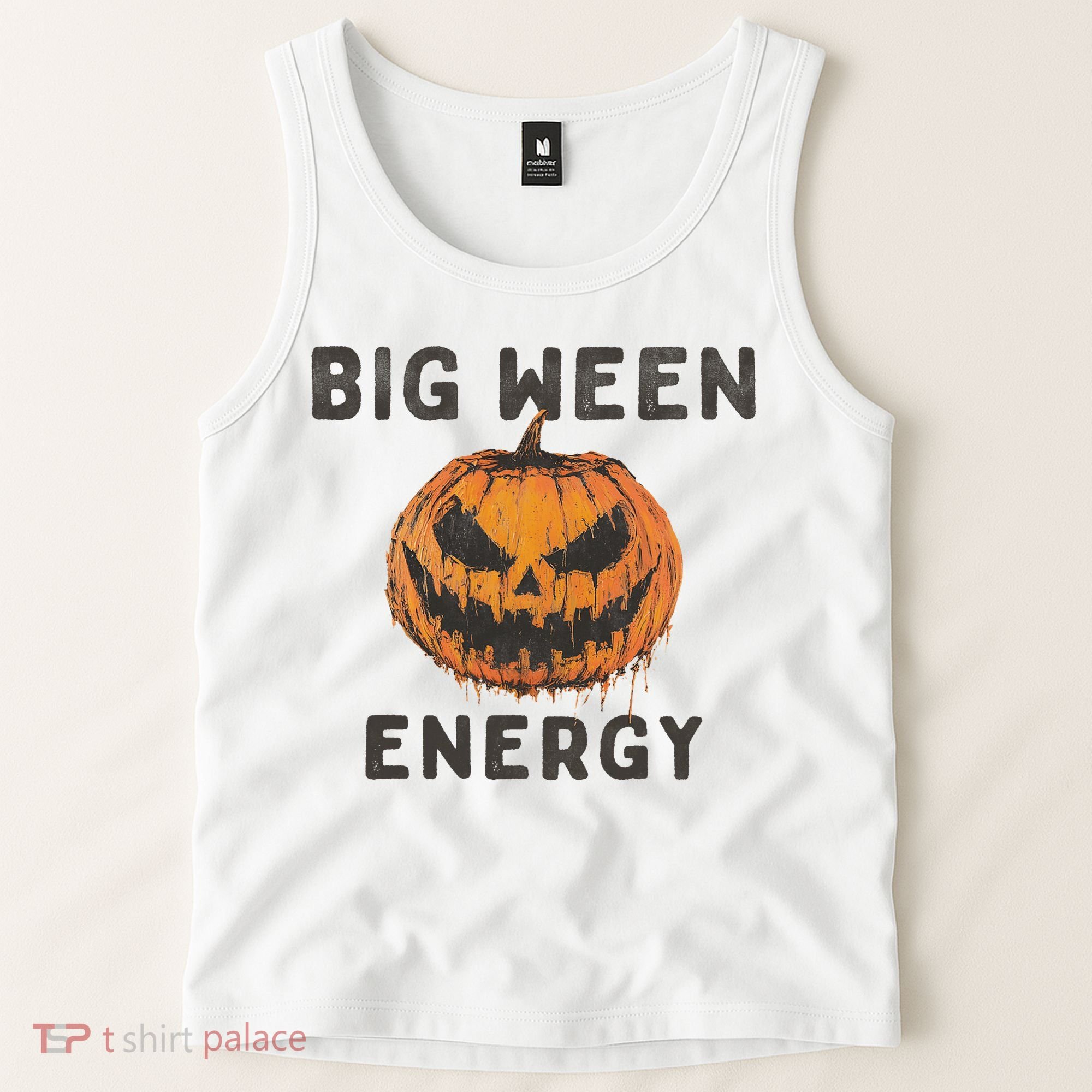 Halloween Pumpkin Head Big Ween Energy Spooky Tank Top
