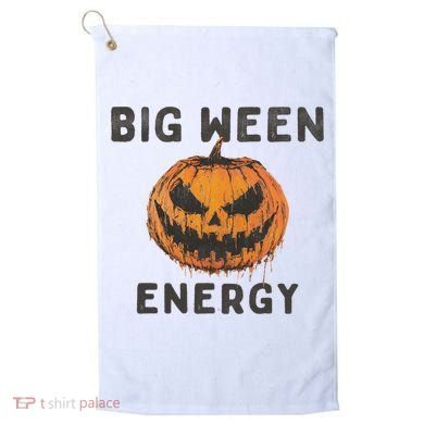 Halloween Pumpkin Head Big Ween Energy Spooky Golf Towel