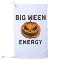 Halloween Pumpkin Head Big Ween Energy Spooky Golf Towel thumb 0