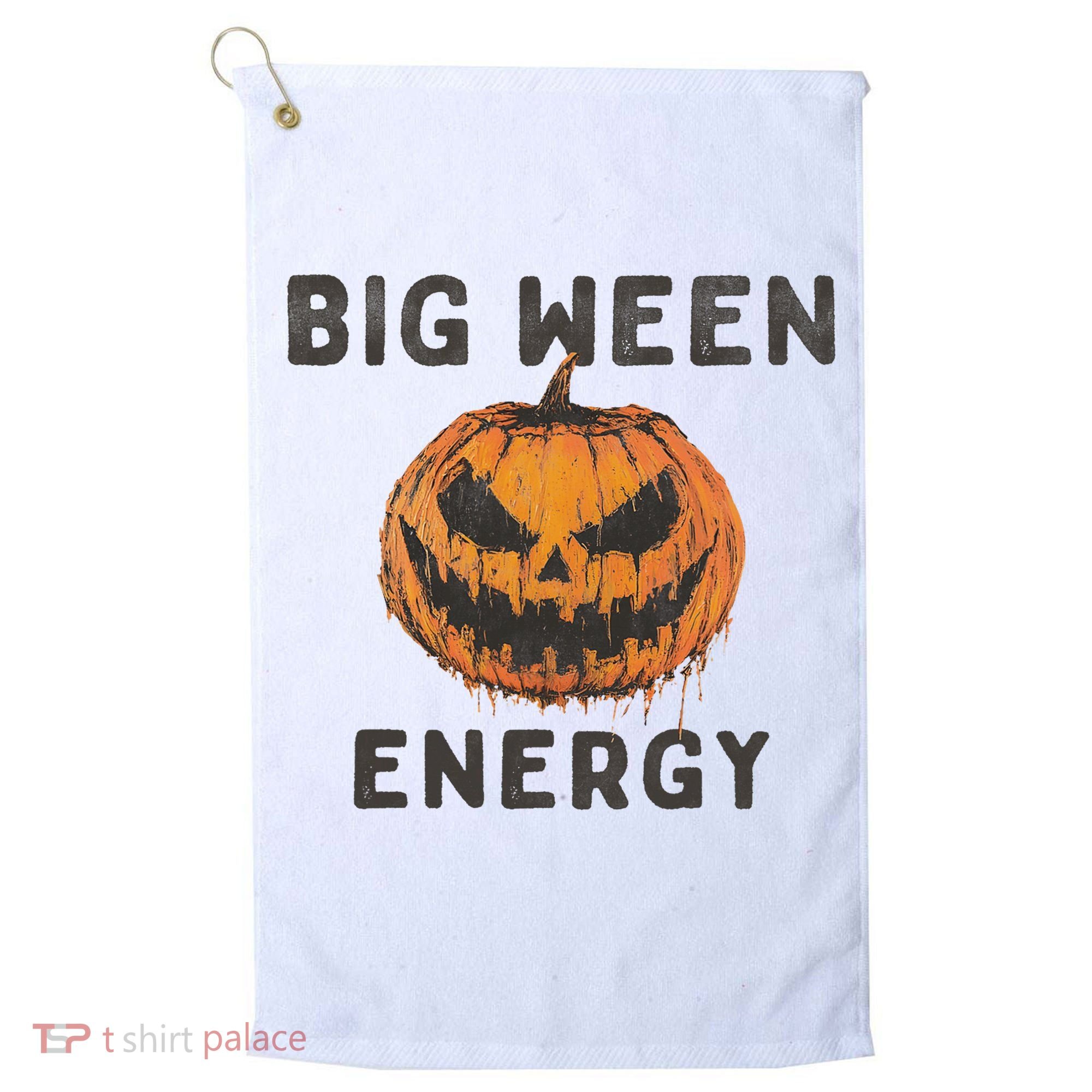 Halloween Pumpkin Head Big Ween Energy Spooky Golf Towel