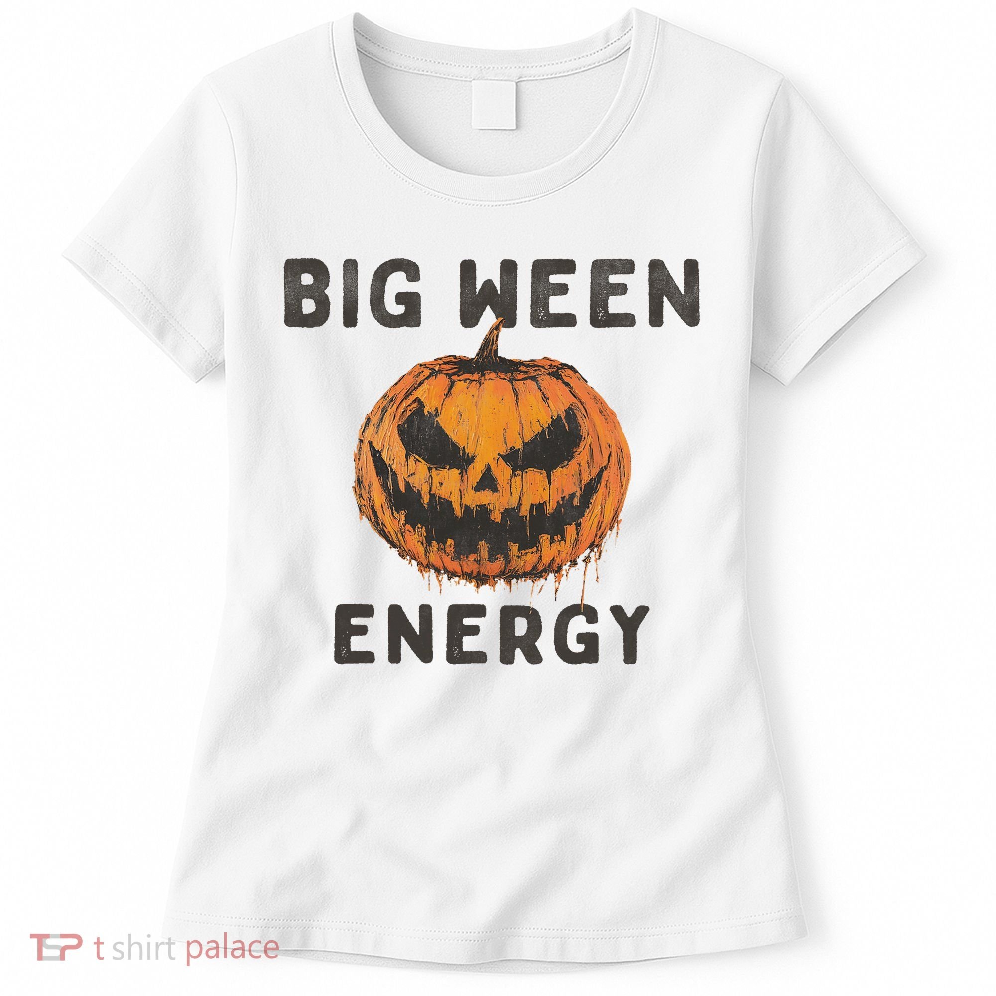 Halloween Pumpkin Head Big Ween Energy Spooky Women's T-Shirt