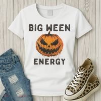 Halloween Pumpkin Head Big Ween Energy Spooky Women's T-Shirt thumb 3