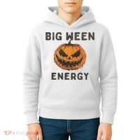 Halloween Pumpkin Head Big Ween Energy Spooky Kids Hoodie thumb 4
