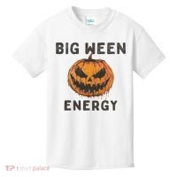Halloween Pumpkin Head Big Ween Energy Spooky Kids T-Shirt thumb 0